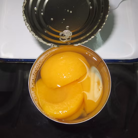 Frutas enlatadas Metades de pêssego amarelo fresco enlatado em xarope leve/pesado